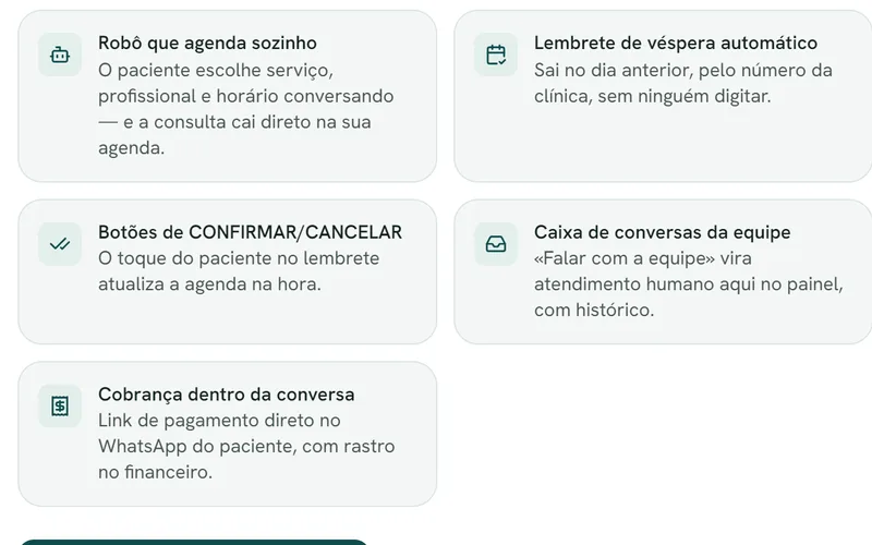 Tela do sistema: Lembrete automático